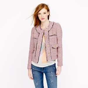 J. Crew Collection Pink Tweed Blazer